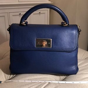 Kate Spade blue leather kelly bag